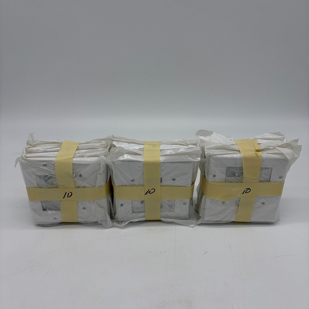 Lot of 30 White Decorator Wall Plates Single Gang Rocker Switch Covers Bulk New